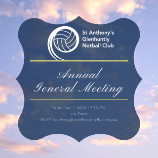 St Anthony's Glenhuntly Netball Club Annual General Meeting